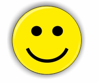 traditional design smiley, small badge